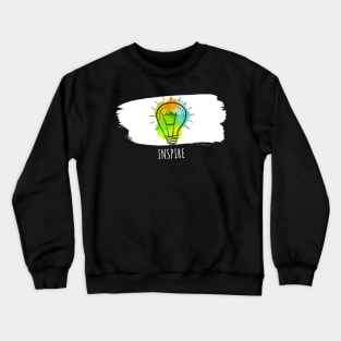 Inspire Light Bulb Watercolor Funny Collection Crewneck Sweatshirt